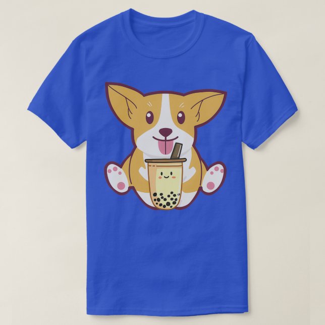 T-shirt I Love Dogs and Boba Milk Tea (Design devant)