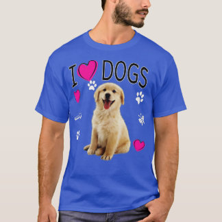 T-shirt I Love Dogs - Golden Labrador retriever t