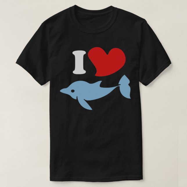 T-shirt I love dolphins (Design devant)