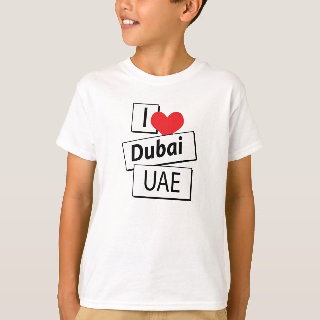T-shirt I Love Dubai UAE (Devant)