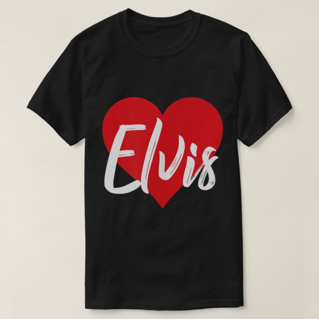 T-shirt I Love Elvis Prénom (Design devant)
