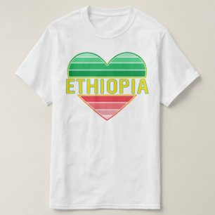 T-shirt I Love Ethiopia, Ethiopian Heart