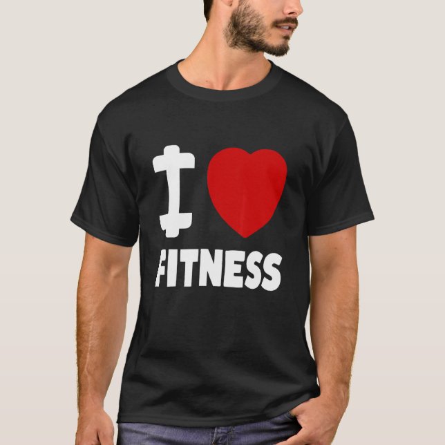 T-shirt I Love Fitness Sport (Devant)
