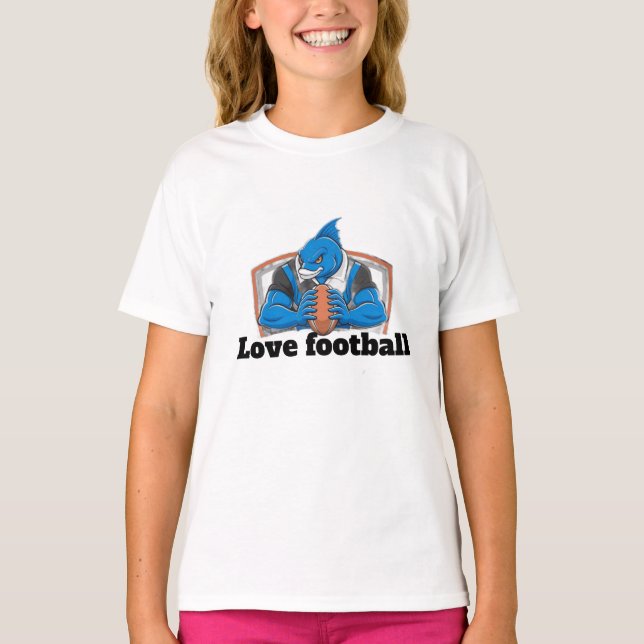 T-shirt I love football  (Devant)