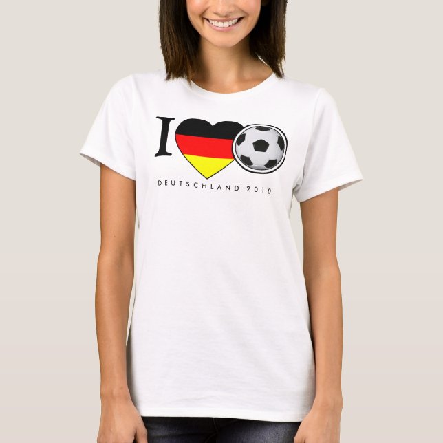 T-shirt I Love Football Allemagne 2010 football (Devant)