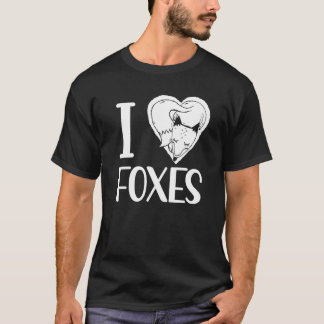 T-shirt I Love Foxes Fox Animal Sayings