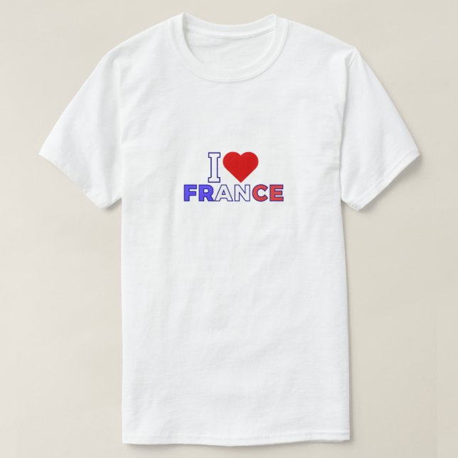 T-shirt I Love France (Design devant)