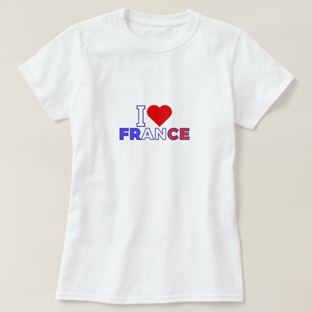 T-shirt I Love France (Design devant)