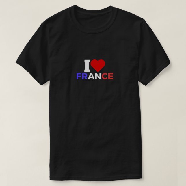 T-shirt I Love France (Design devant)