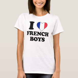 T-shirt I love French Boys
