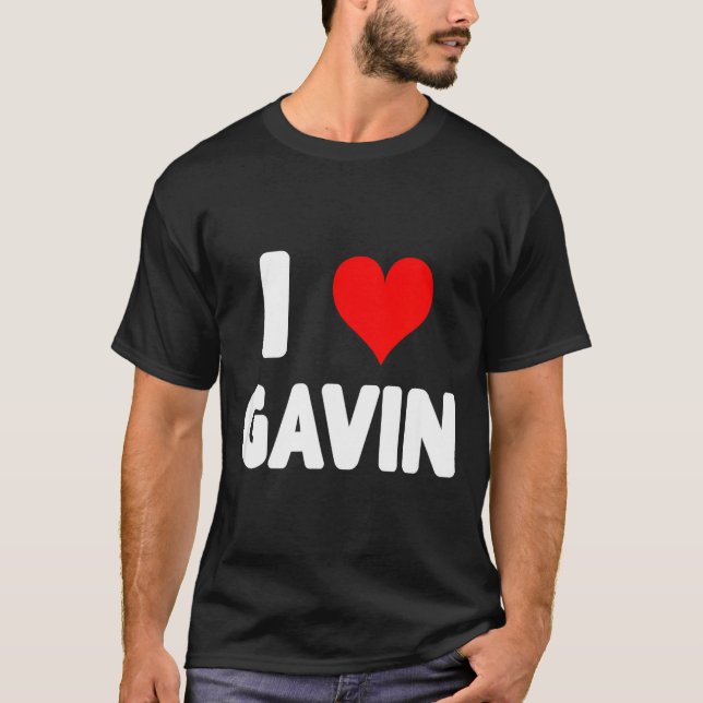 T-shirt I Love Gavin - Heart  (Devant)