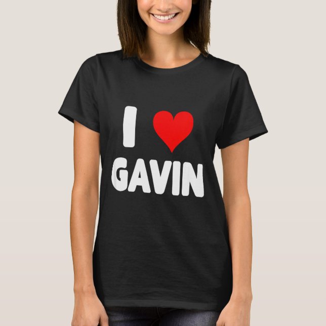 T-shirt I Love Gavin - Heart  (Devant)