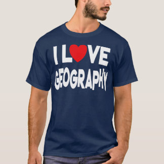 T-shirt I Love Géographie 8