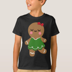 T-shirt I Love Gingerpain Cookies Filles Noël Et Hol