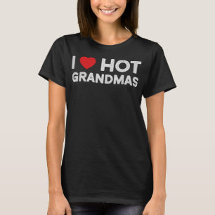 T-shirt I Love Grandmas Hot Vintage Funny Red Heart Love G