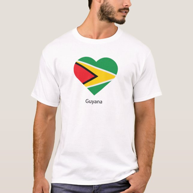 T-shirt I Love Guyana (Devant)