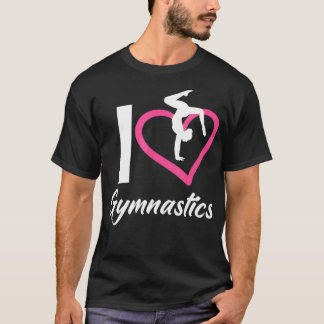 T-shirt I Love Gymnastics Funny Cheerleading Gymnast 