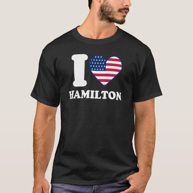 T-shirt I love Hamilton I heart Hamilton (Devant)