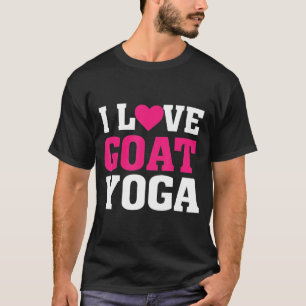 T-shirt I Love Heart Chèvre Yoga Méditation Exercice Coeur