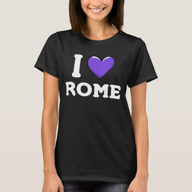 T-shirt I Love Heart Rome Italie (Devant)