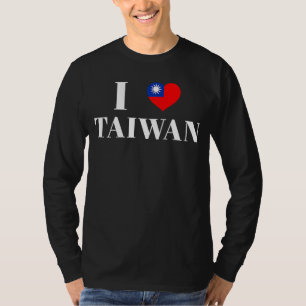 T-shirt I Love Heart Taiwan Drapeau Taïwanais Taïwan Pride