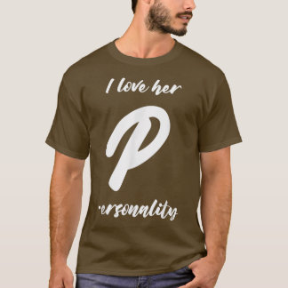 T-shirt I Love Her P I Love His D Couple Matching Adult Jo