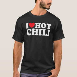 T-shirt I Love Hot Chili Funny Vintage Food Lover Retro I