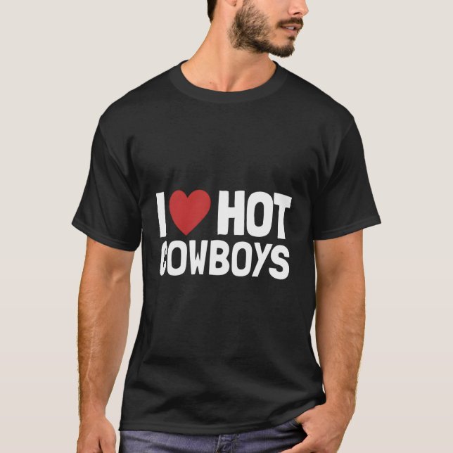 T-shirt I Love Hot Cow Pays Western Cow (Devant)