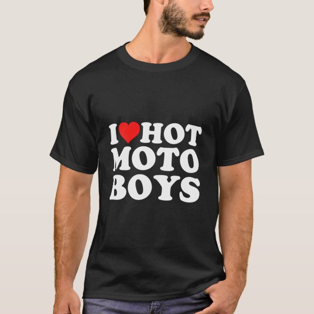 T-shirt I Love Hot Moto (Devant)