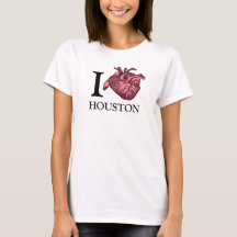 T-shirt I Love Houston anatomiquement correct