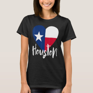 T-shirt I Love Houston Texas Tx Drapeau Lonestar Coeur