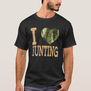 T-shirt I Love Hunter Camo Heart Hunter