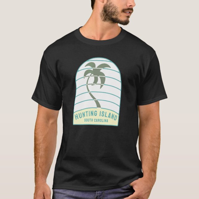 T-shirt I Love Hunting Island South Carolina Palm Tree Sc (Devant)