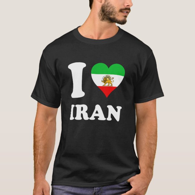 T-shirt I Love Iran Lion (Devant)