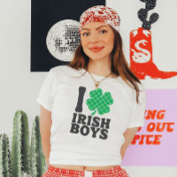 I Love Irish Boys Funny Shamrock Jour de la Saint