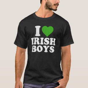 T-shirt I Love Irish Boys Funny St Patrick S Day Heart Sha