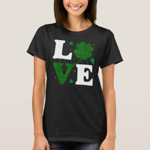 T-shirt I Love Irish Funny St Patrick's Day Heart Shamrock
