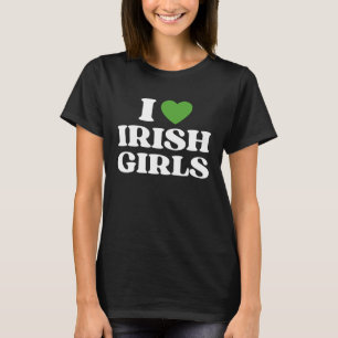 T-shirt I Love Irish Girls I Red Heart British Girls Irela