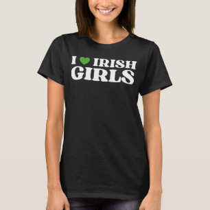 T-shirt I Love Irish Girls I Red Heart British Girls Irela