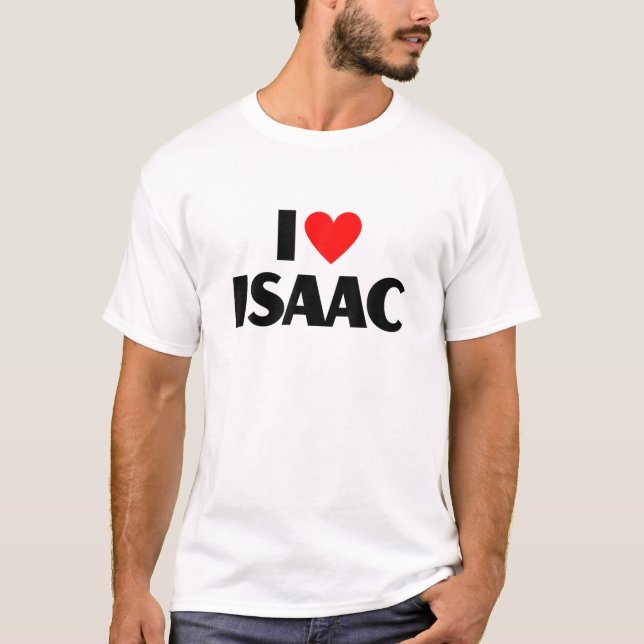 T-shirt I Love Isaac - I Heart Isaac (Devant)