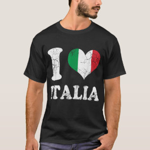 T-shirt I Love Italia Drapeau Coeur Italie Italiano Me