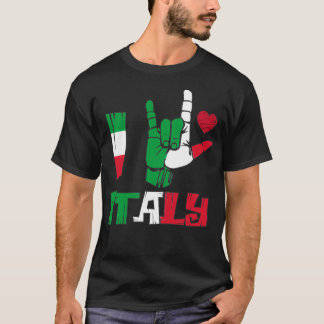 T-shirt I Love Italie Love Sign Gift 3