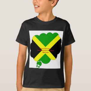 T-shirt I Love Jamaica Text on Flag Art Print