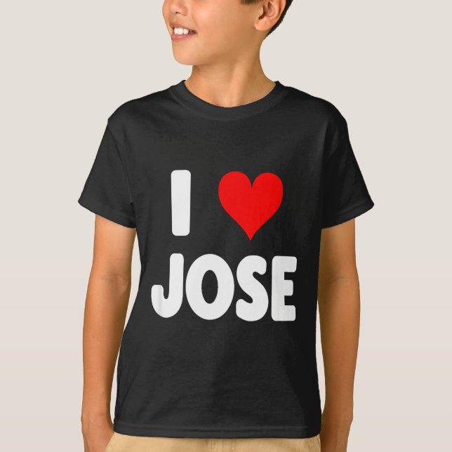 T-shirt I Love Jose - Heart  (Devant)