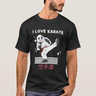 T-shirt I Love Karate Kawaii Panda Karate Japanese Anime