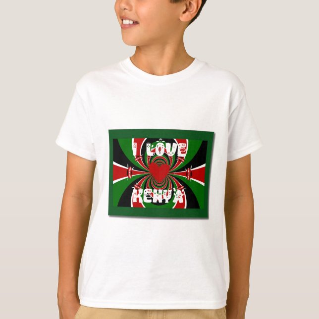 T-shirt I Love Kenya Hakuna Matata Dons (Devant)