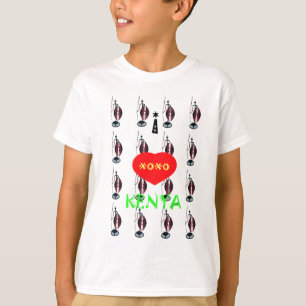T-shirt I Love Kenya Massai Art Print