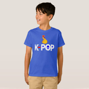 T-shirt I Love KPop Coréen adorable doigt de coeur
