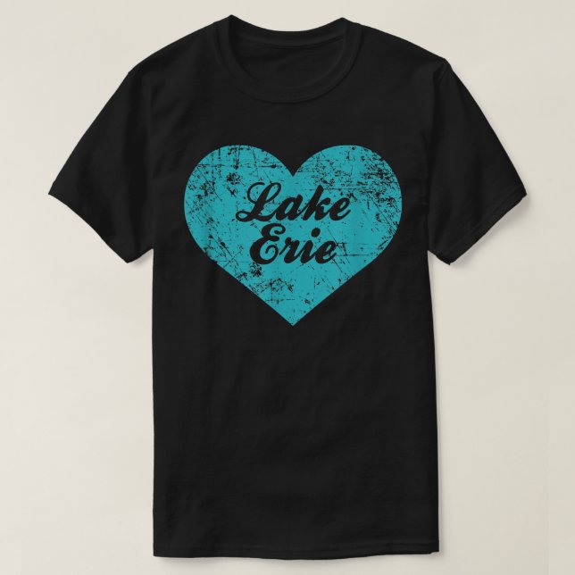 T-shirt I Love Lake Erie, New York Camping Cadeau (Design devant)