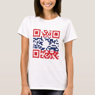 T-shirt I Love Laos (Khoy Huk Lao) Drapeau QR Code   Geek 